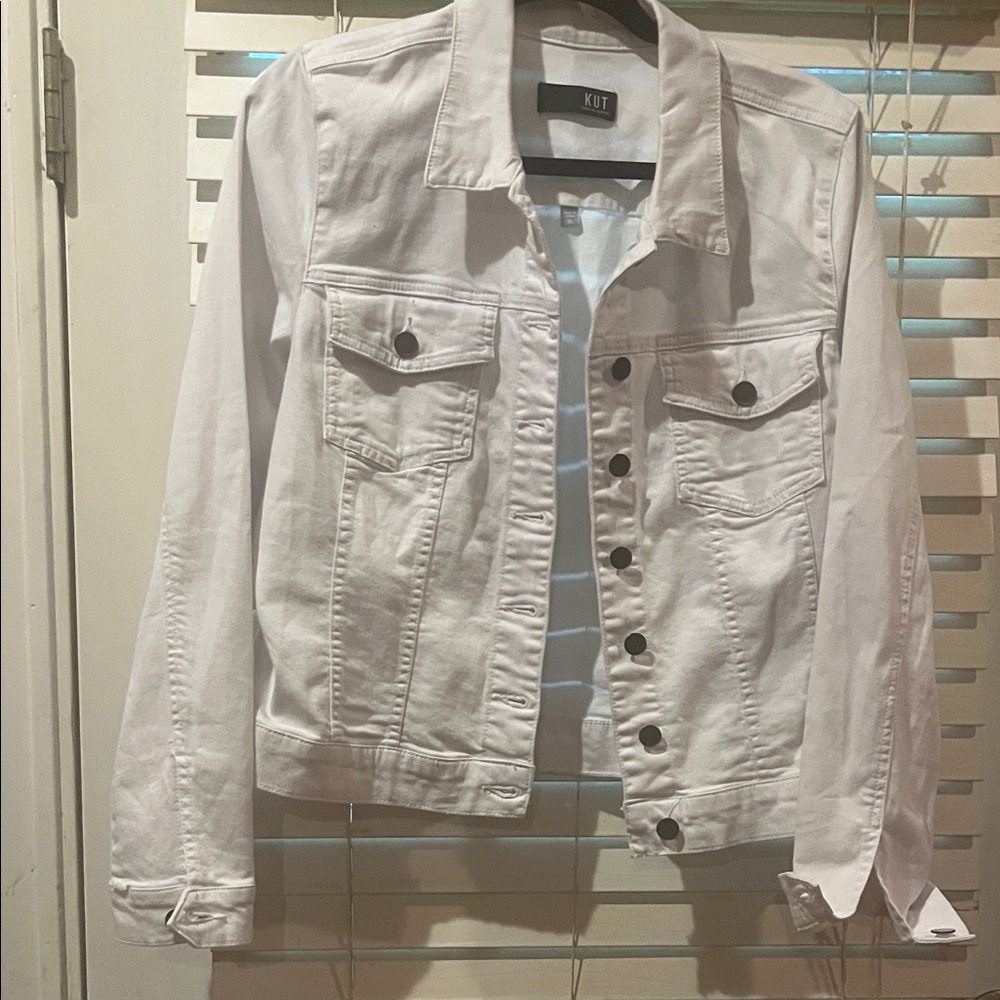 Kut from the Kloth White Denim Jacket
